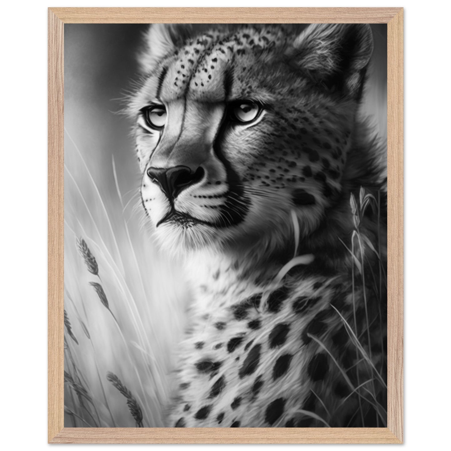 Powerful cheetah artwork for office or hallway