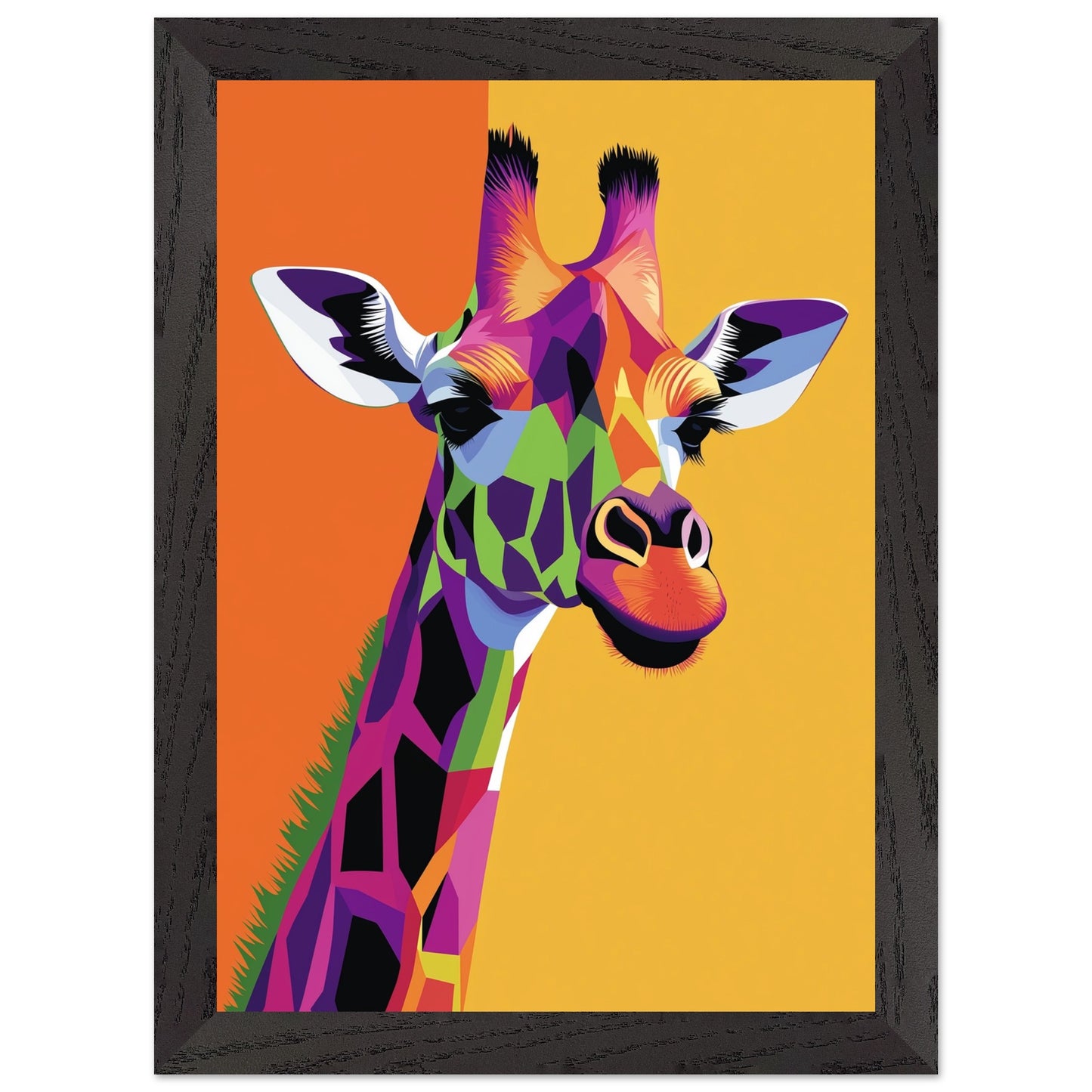Geometric Giraffe Pop Art Art Print enhancing dynamic interiors