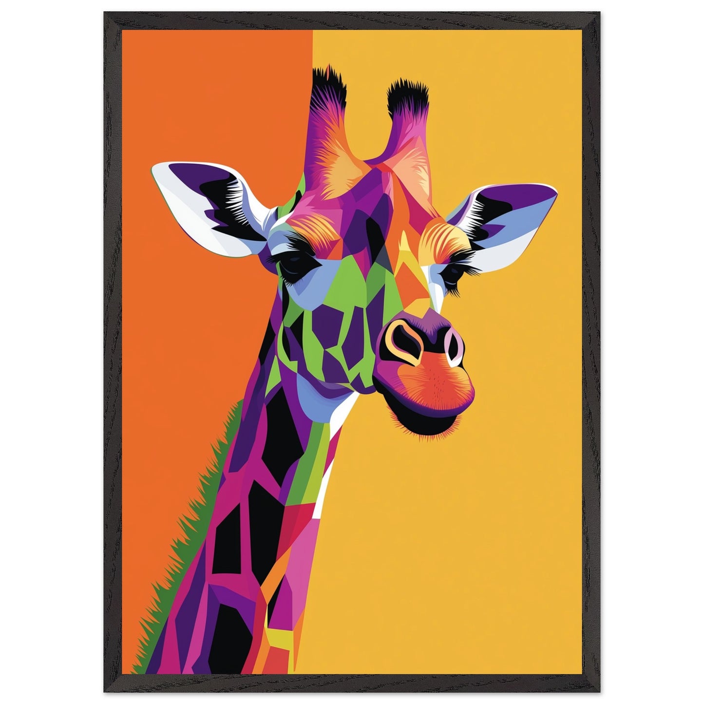 High-quality print showcasing bold giraffe design