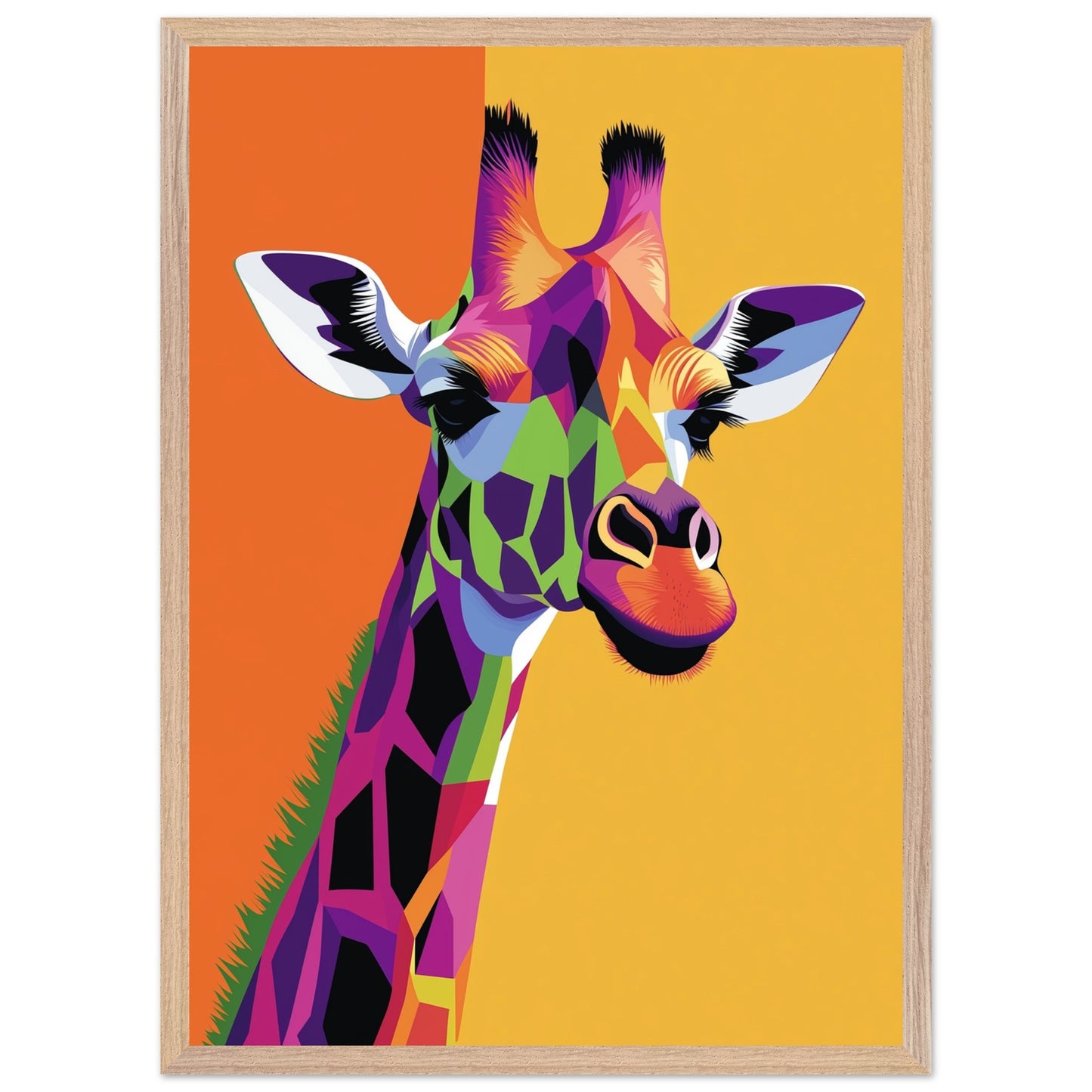 Elegant line art poster enhancing bedroom ambiance with animal imagery