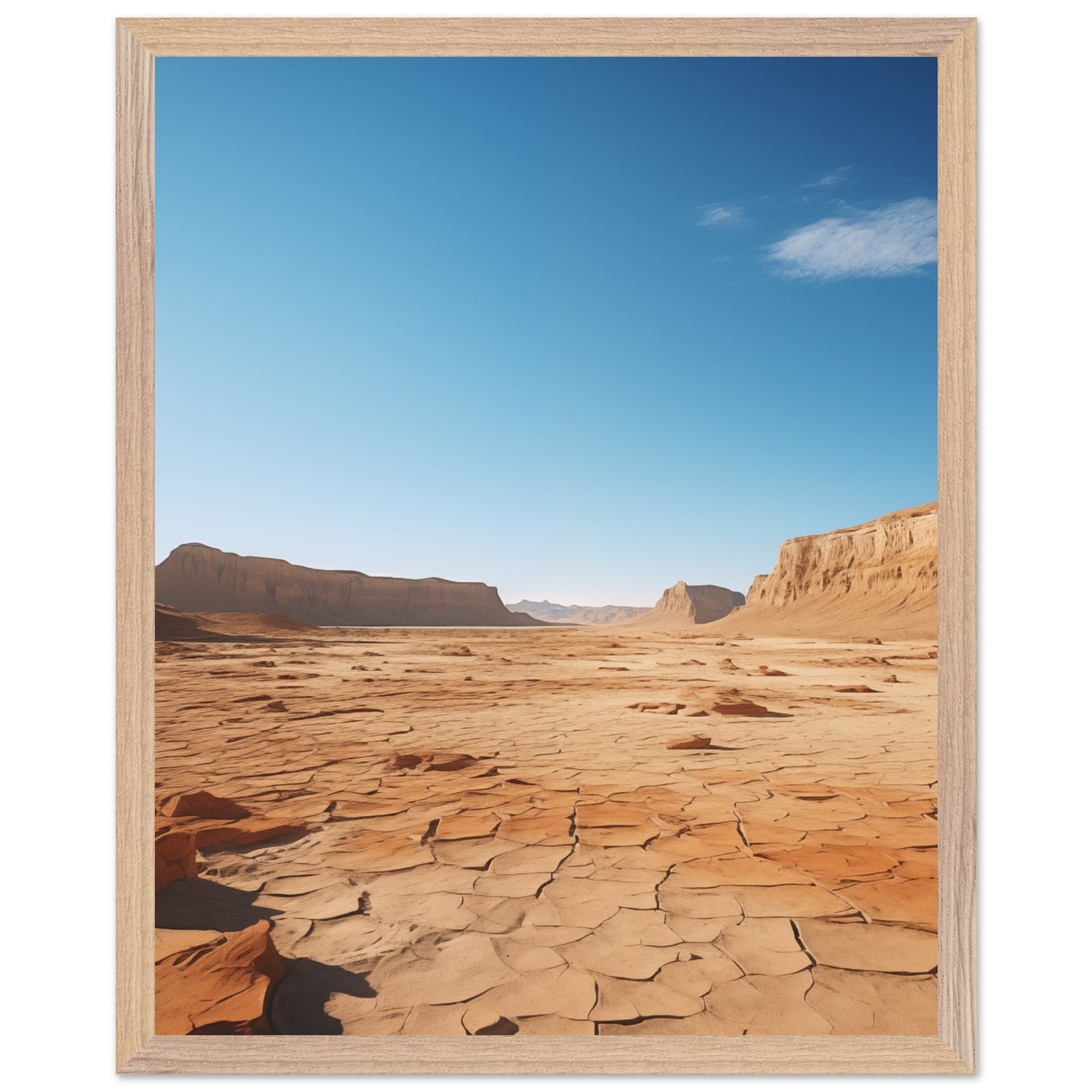 Tranquil wall art print – Minimalist desert with expansive horizon line