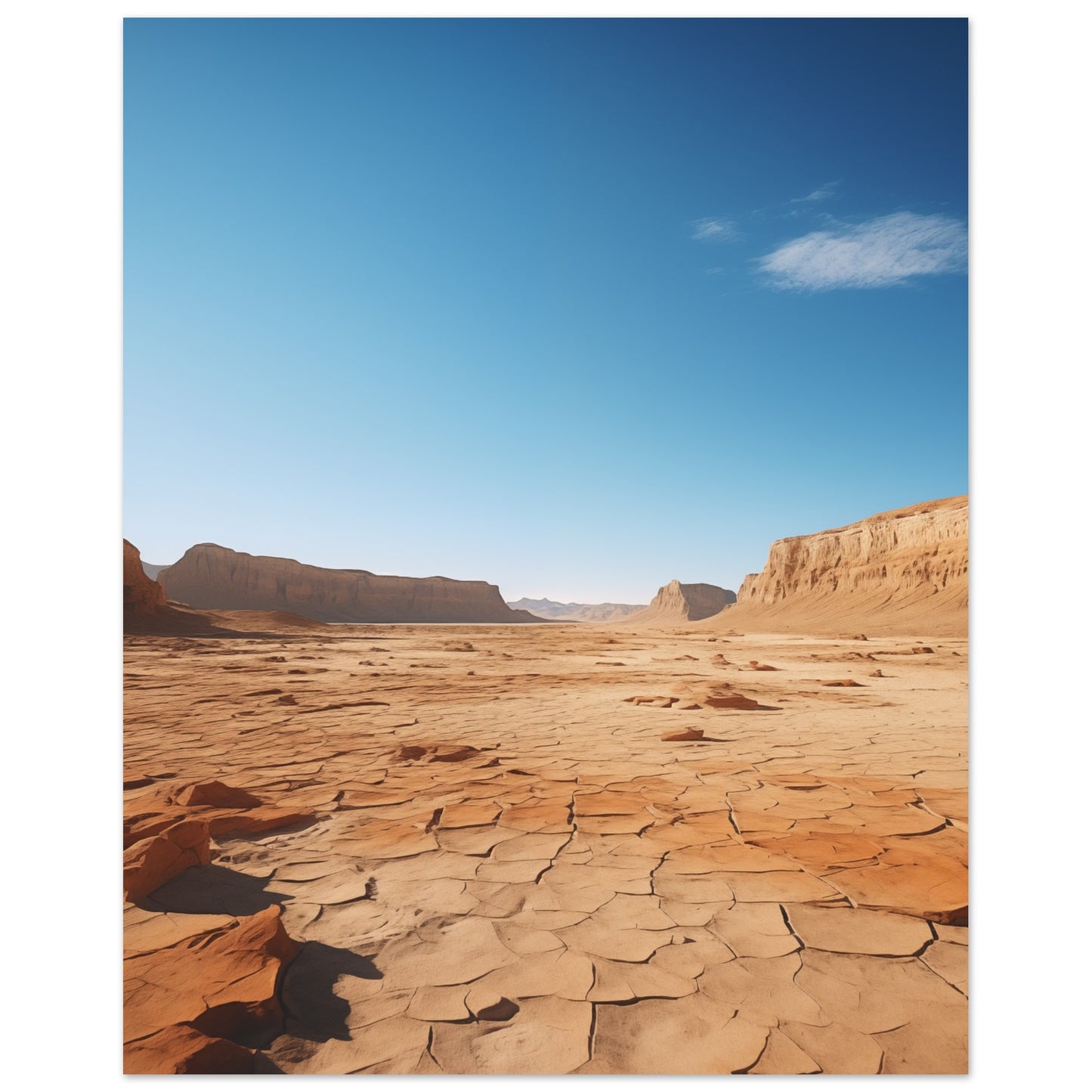 Neutral desert landscape art – Pairs well with black and white Nordic decor