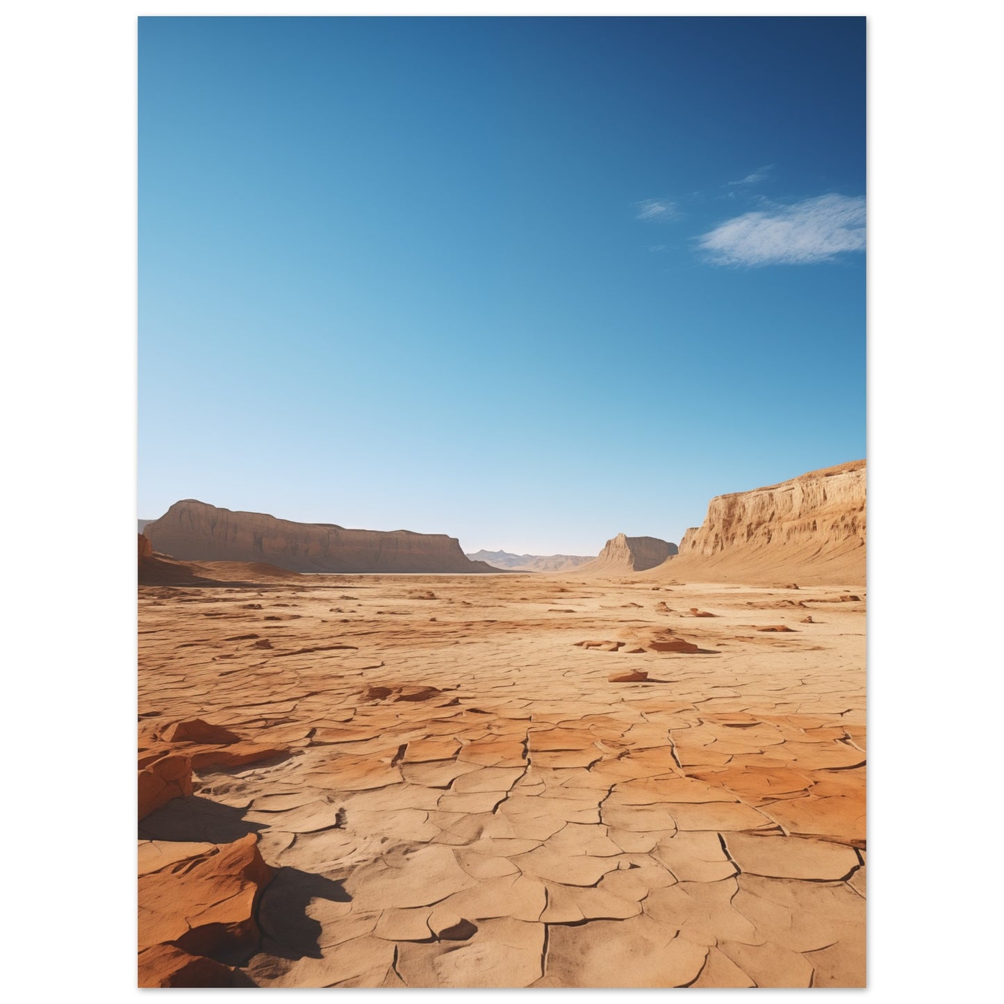 Endless horizon desert print – Minimalist scene with meditative feel