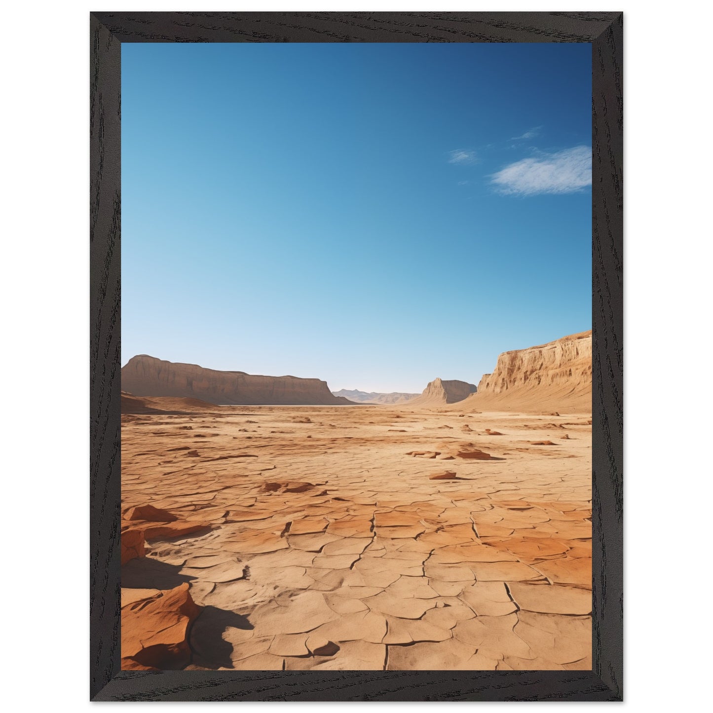 Scandinavian-inspired desert wall art – Neutral-toned minimalist landscape