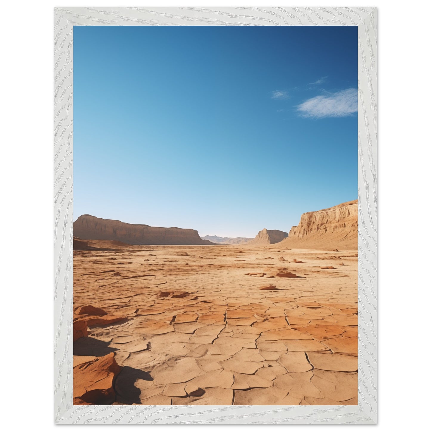 Abstract desert horizon print – Soft natural tones and clean design