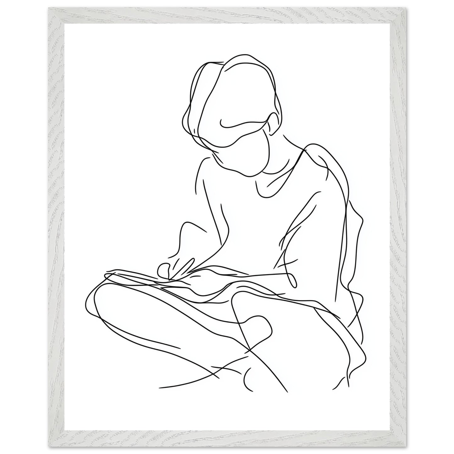Poster of peaceful reading moment in minimalist form