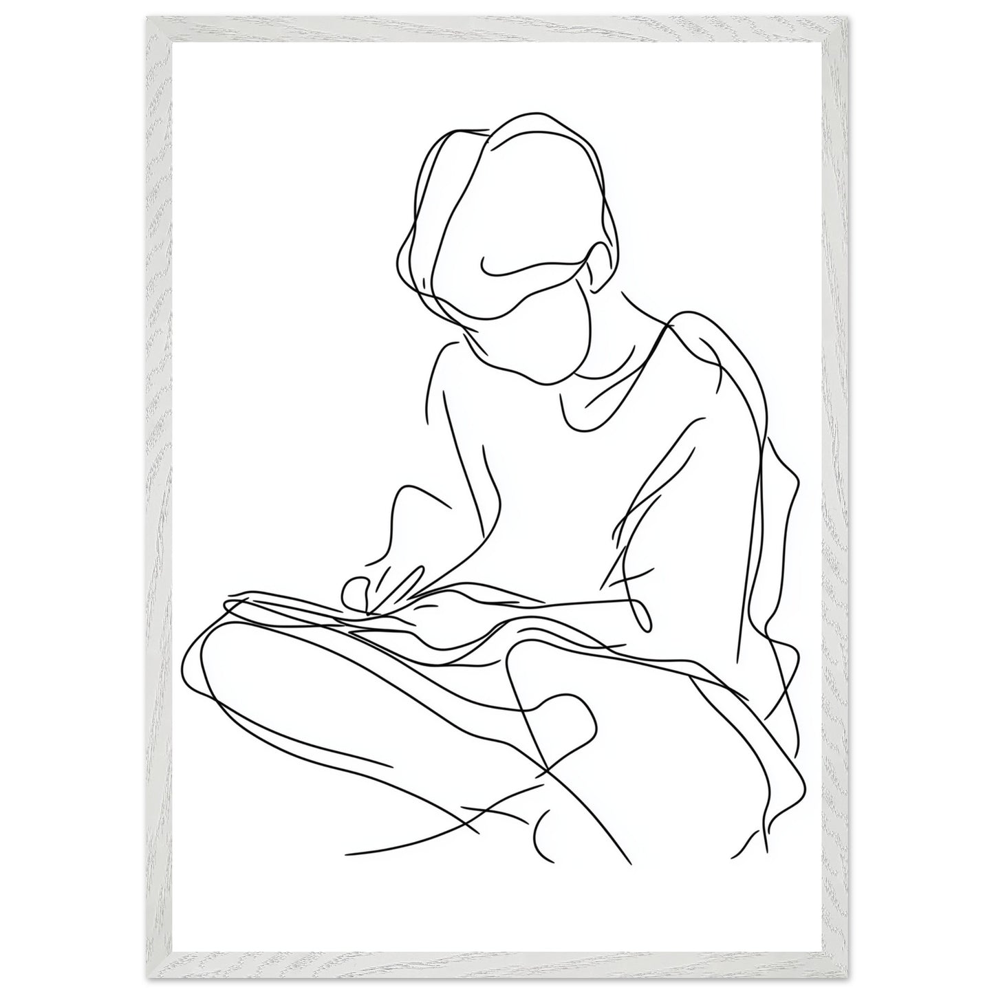 Scandinavian reading-themed art for quiet spaces