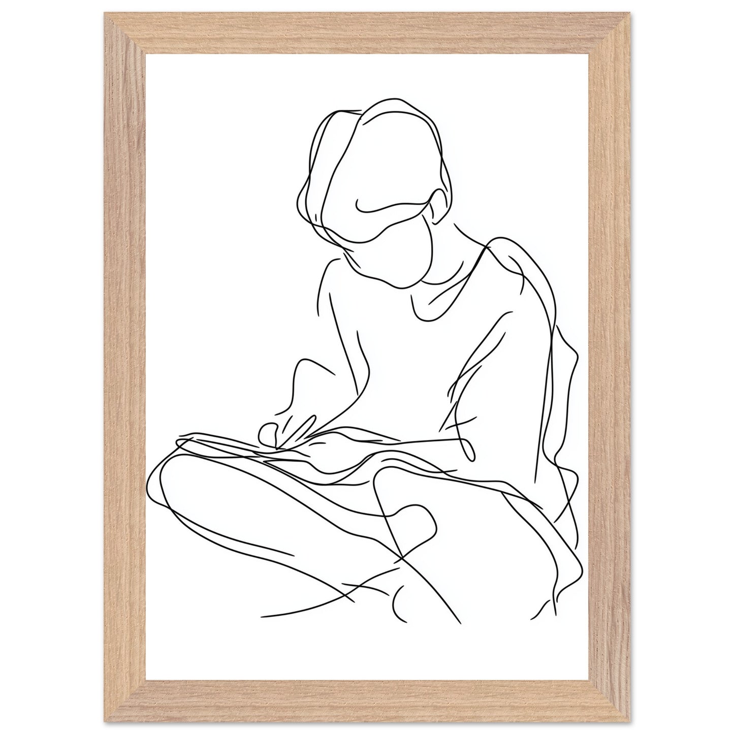 Figure-focused minimalist reading poster