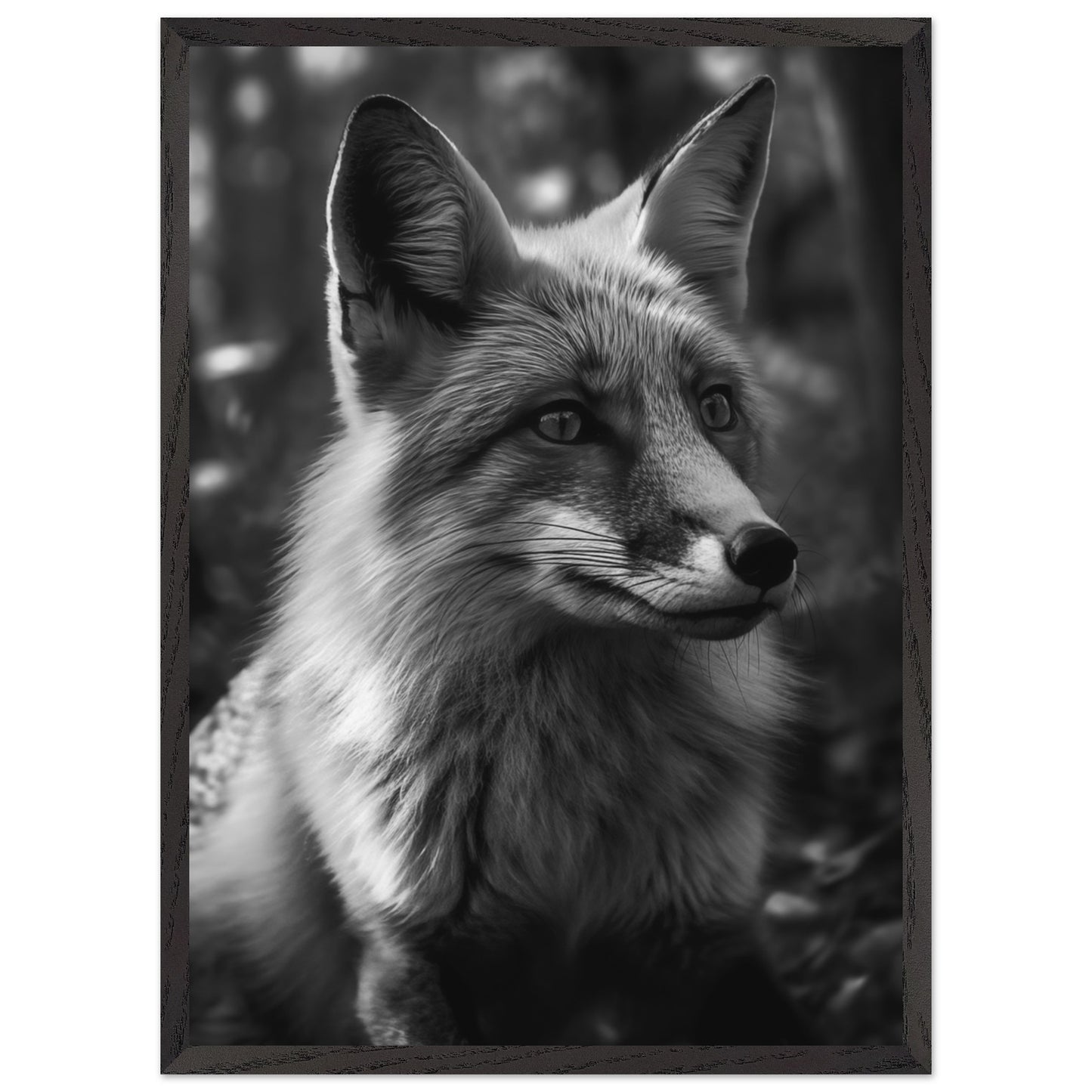 Nature-inspired Nordic poster – Red fox in a minimalist geometric composition