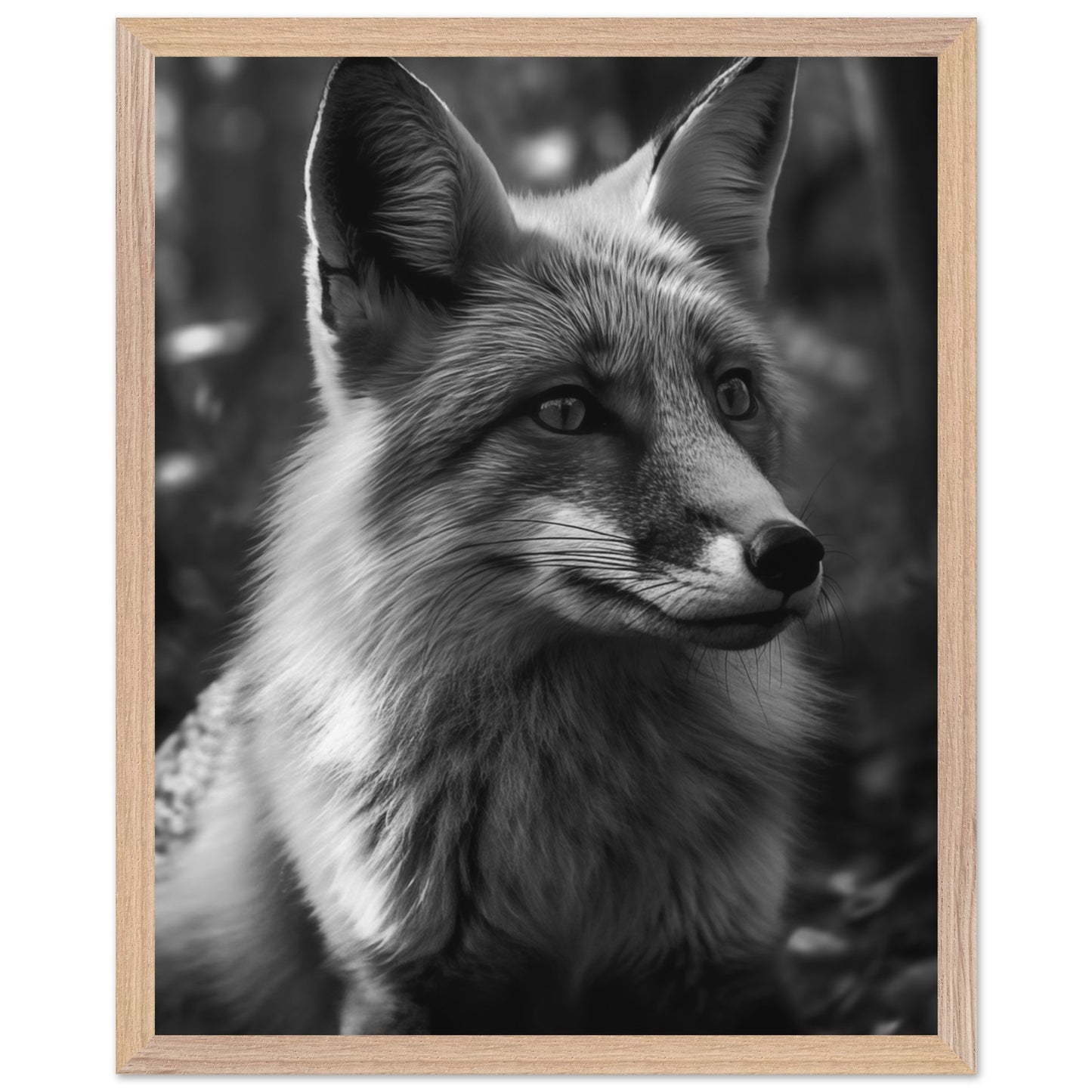 Modern abstract fox print with soft, nature-inspired tones – Perfect for living rooms, nurseries, or gallery walls