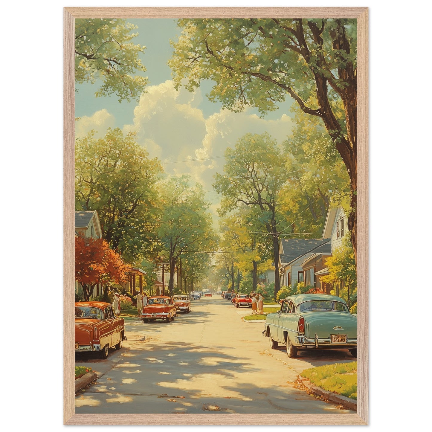 Warm light over quiet suburban setting