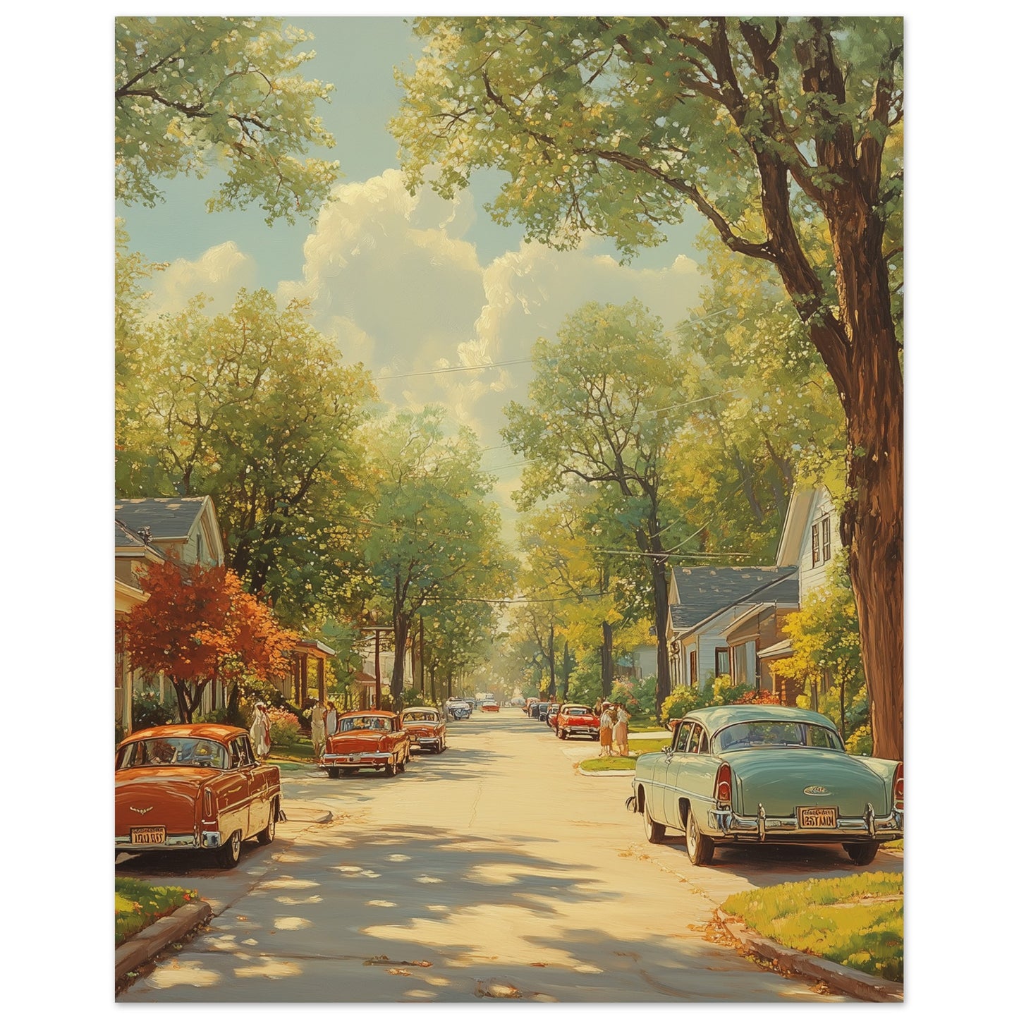 Afternoon street scene for cozy interiors