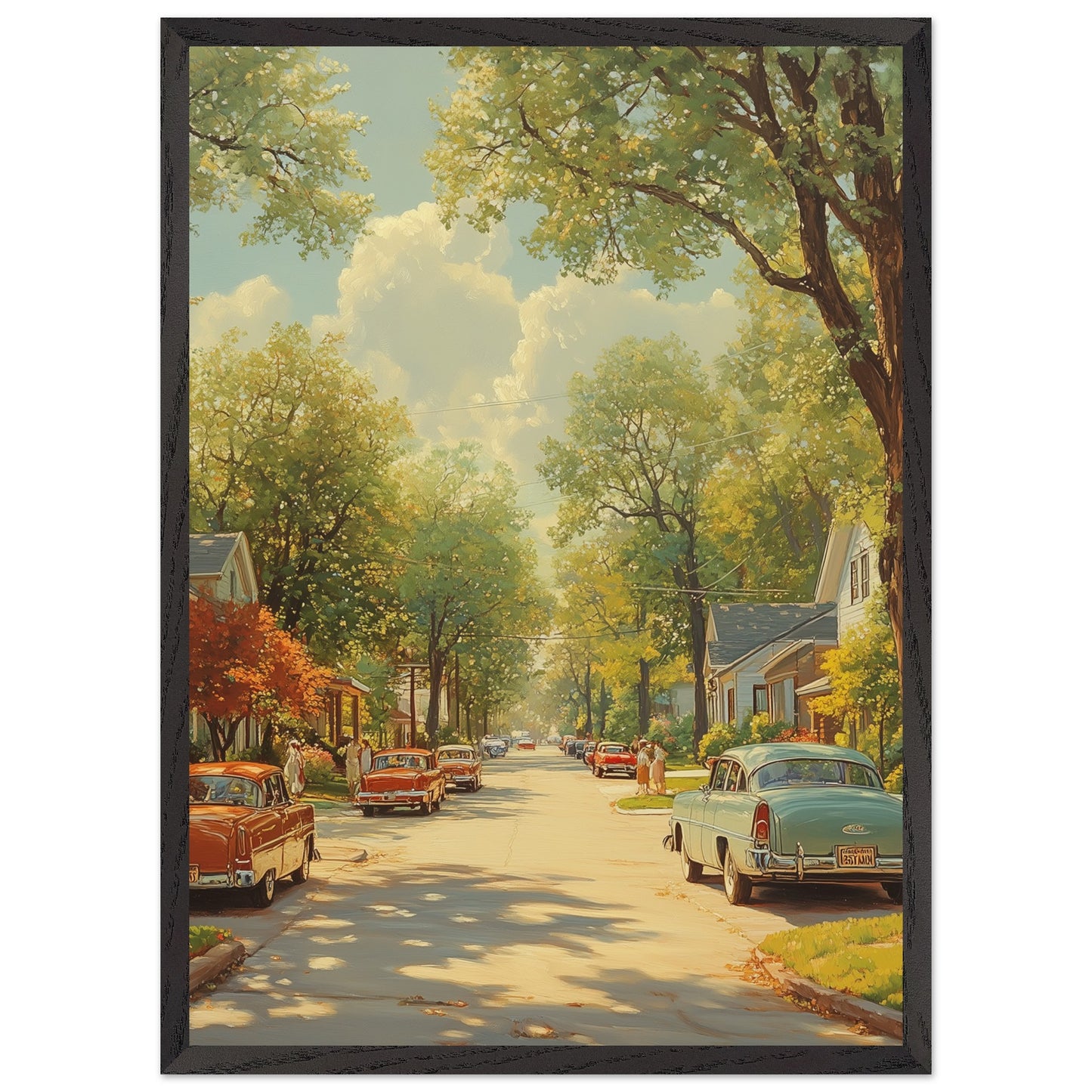 Suburban Afternoon Wall Art in warm tones