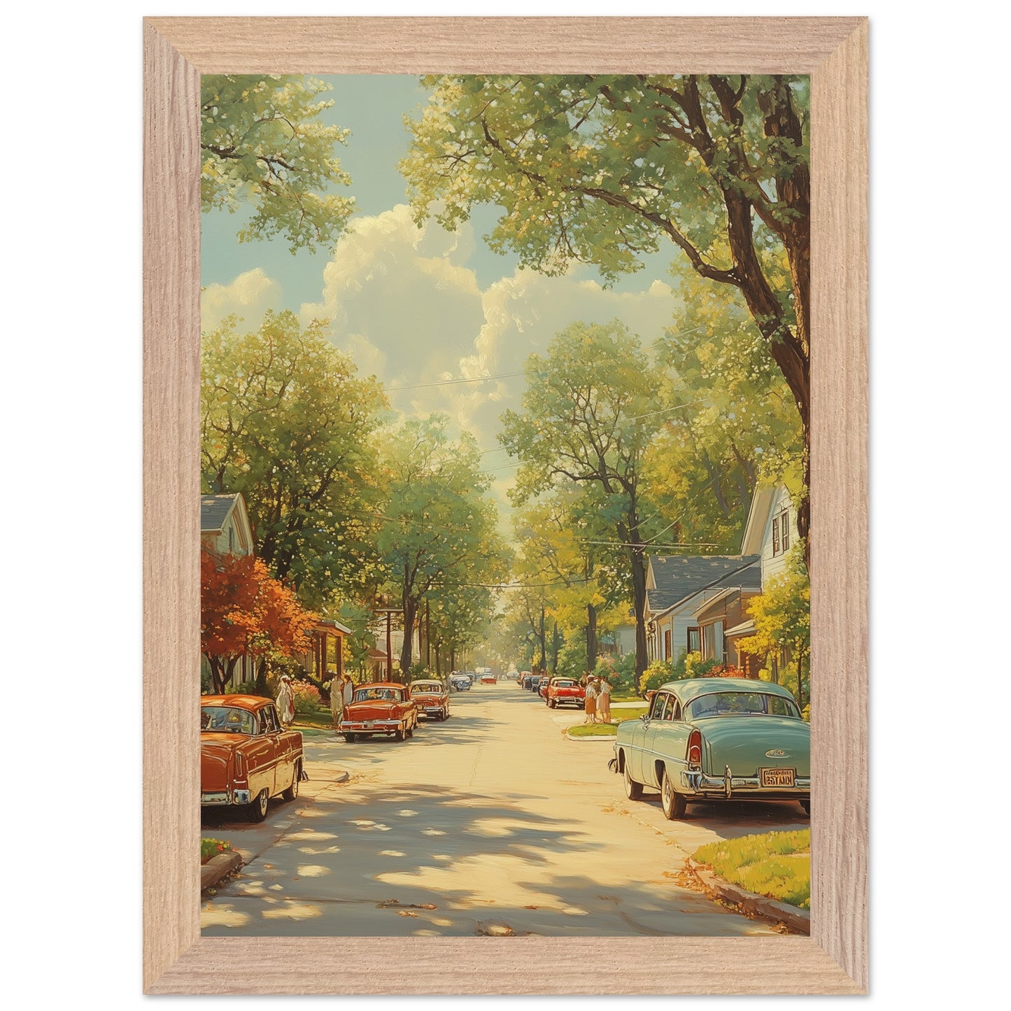 Minimalist suburban street in soft light
