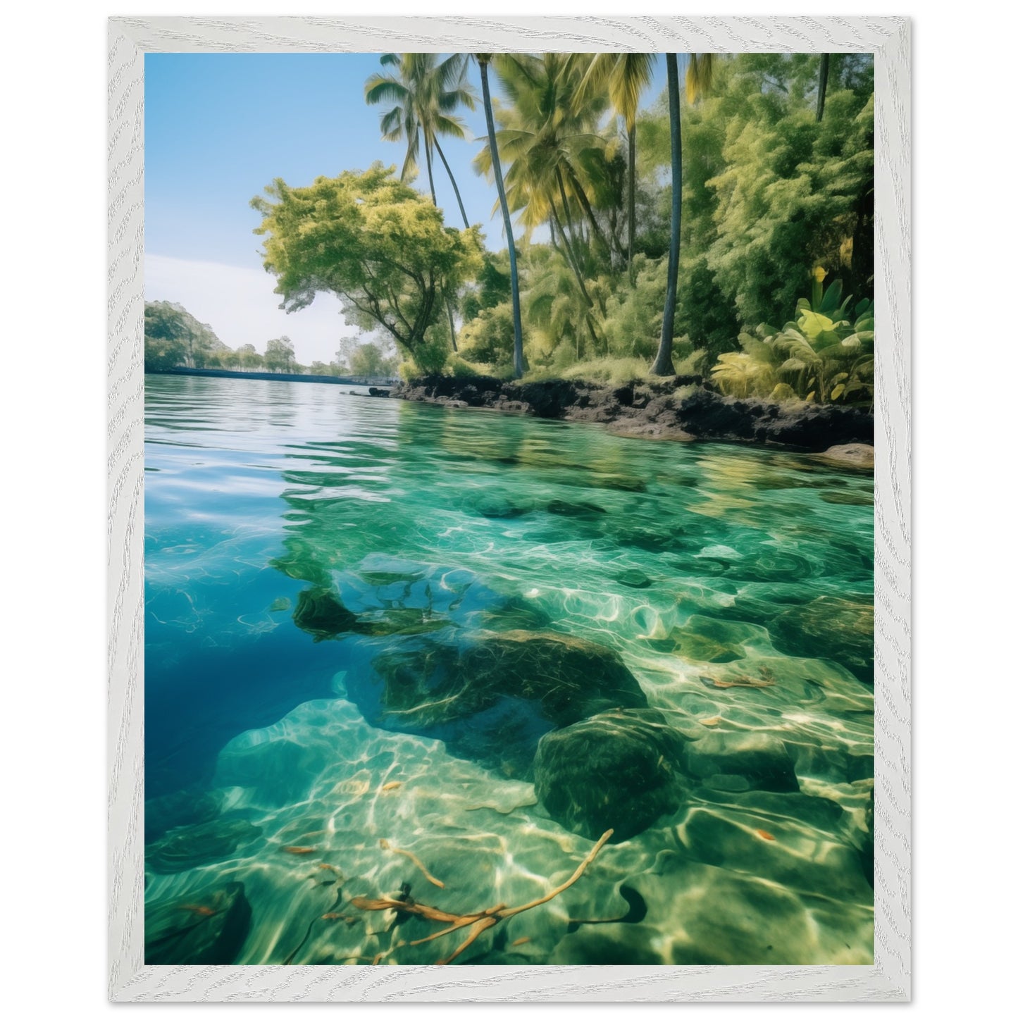 Elegant line art poster enhancing bedroom ambiance with nature imagery
