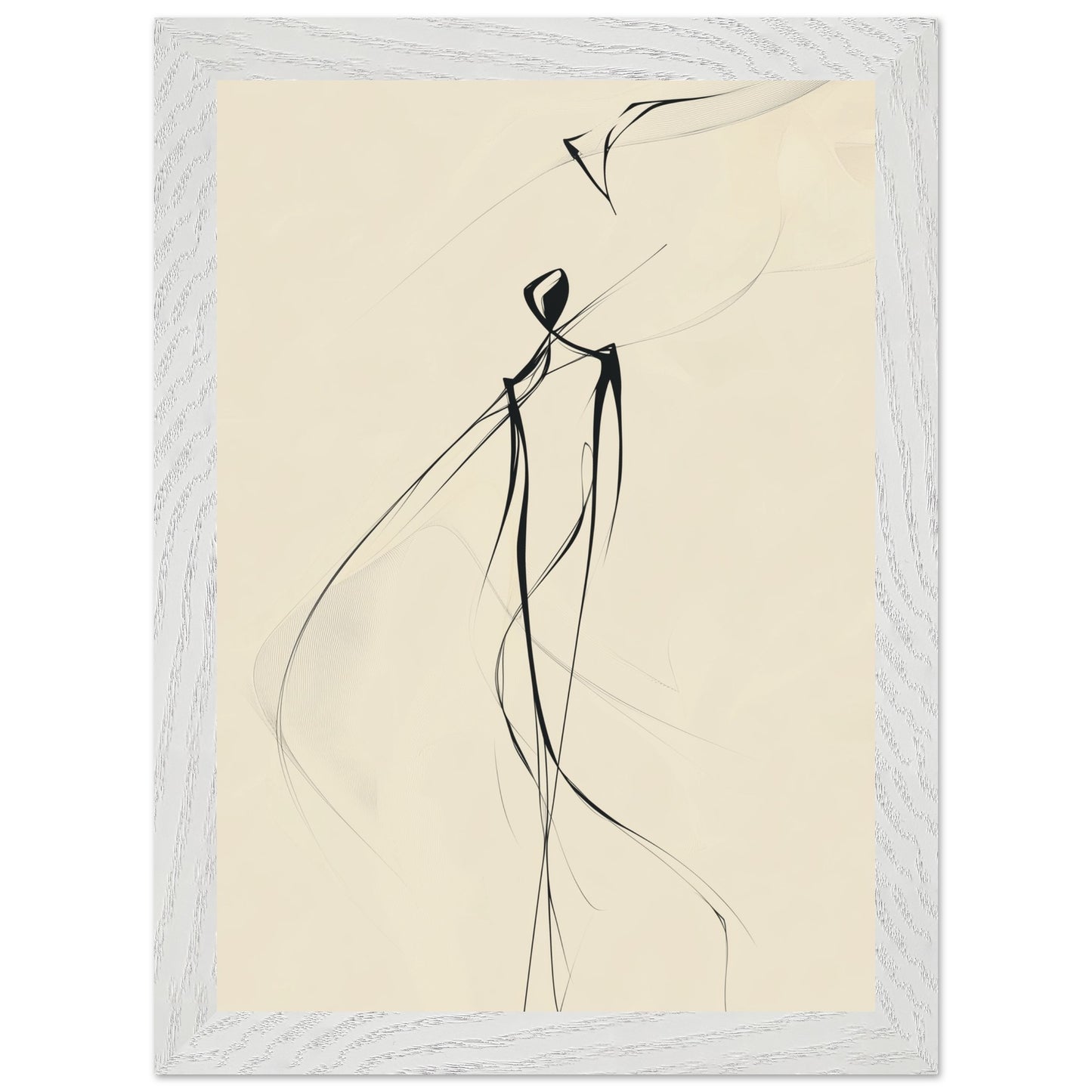 Elegant poster enhancing bedroom ambiance with abstract imagery