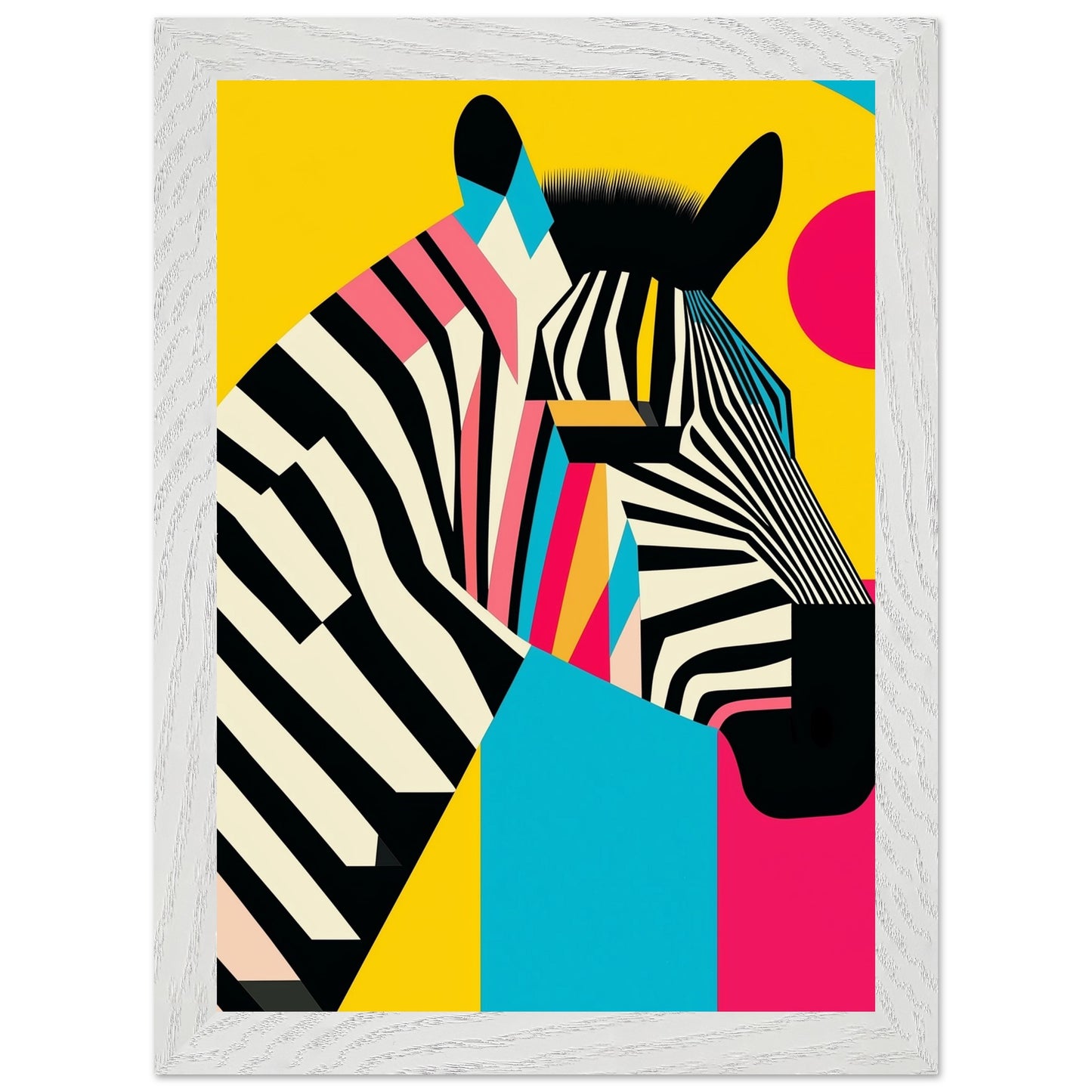 Modern Scandinavian zebra wall art print – Elegant and eye-catching minimalist home decor