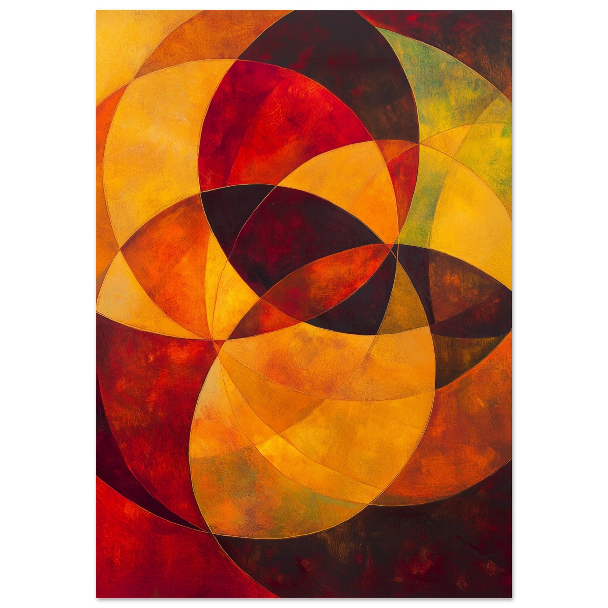 Overlapping geometric circles artwork for stylish homes