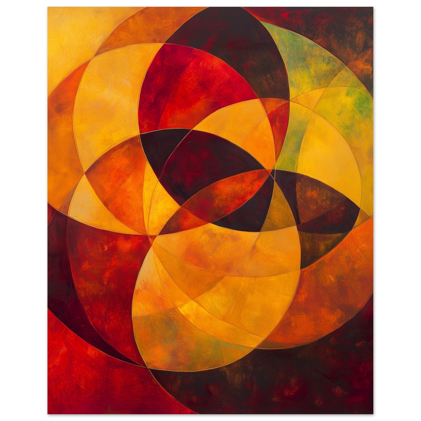 Abstract art with vibrant circles for modern wall decor