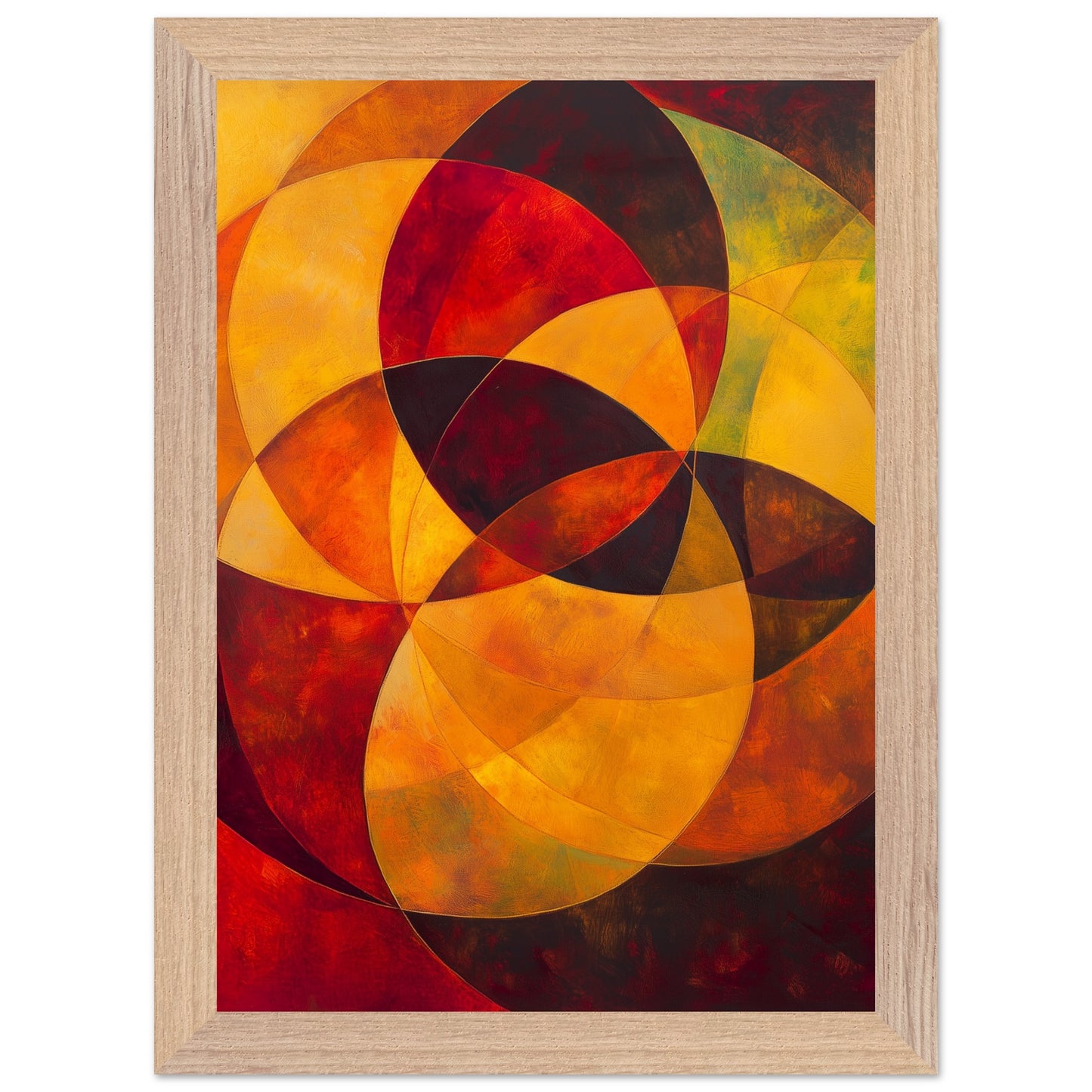 Overlapping circles design adding warmth to living spaces
