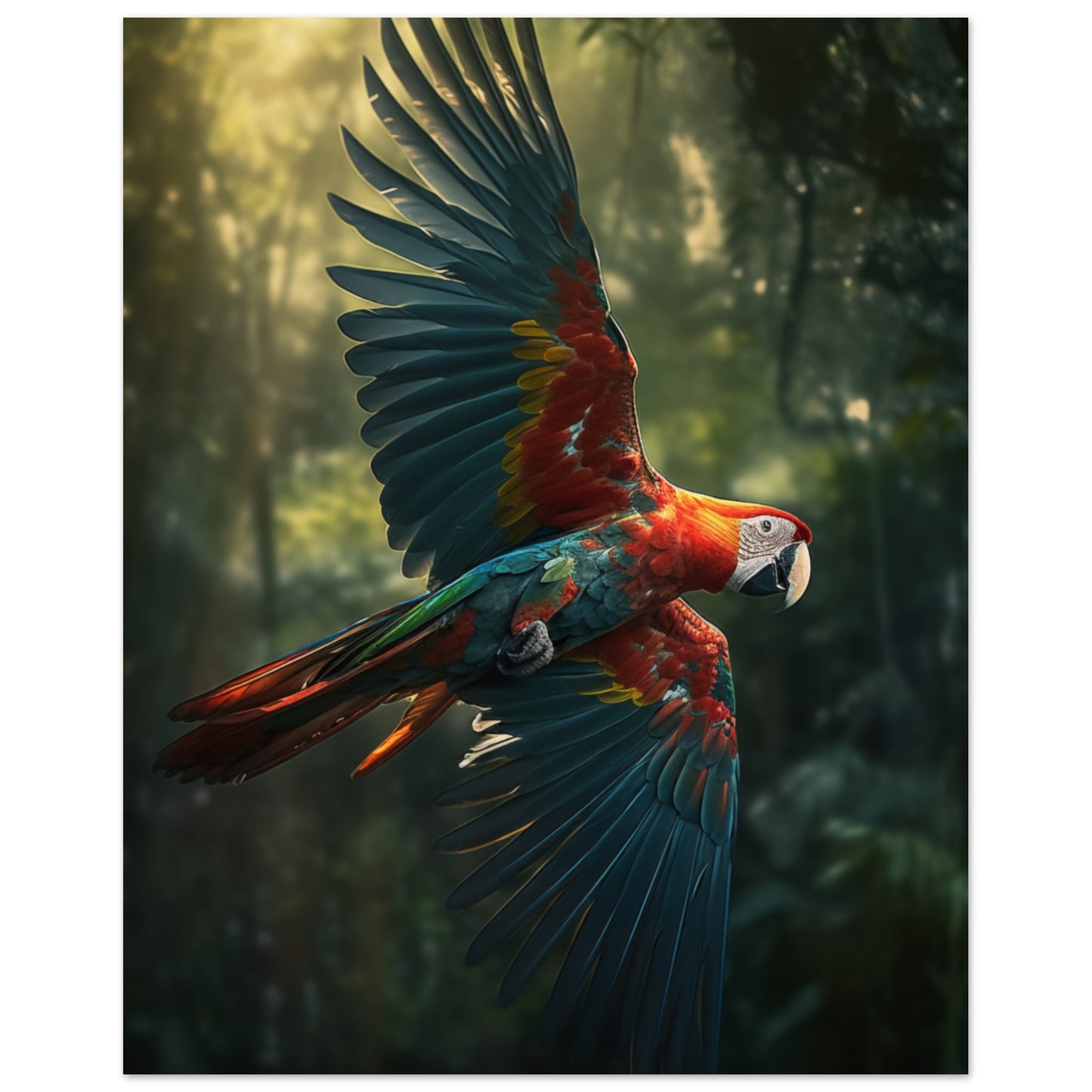 Vibrant macaw poster for nature-inspired decor