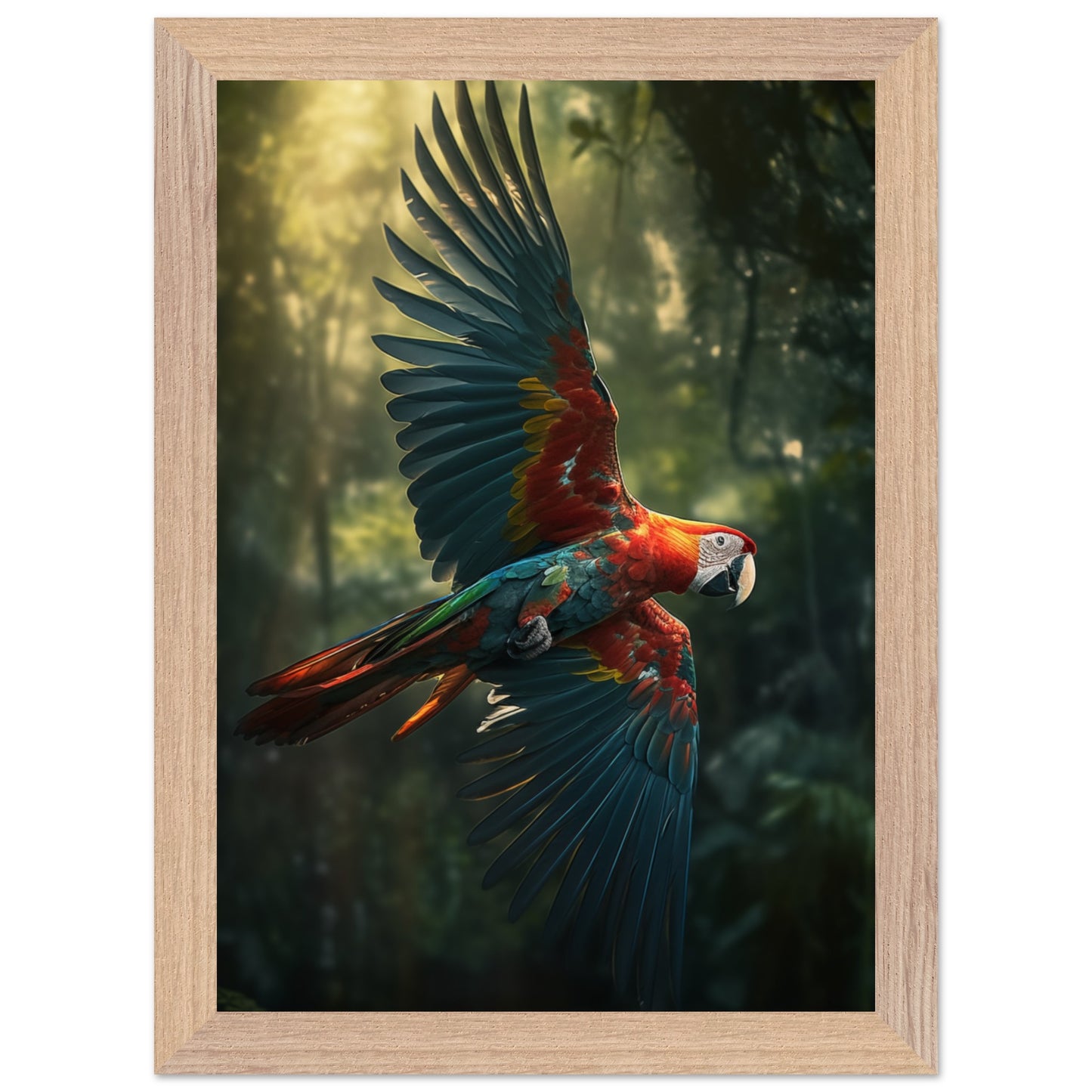 Captivating macaw artwork for bedroom decor
