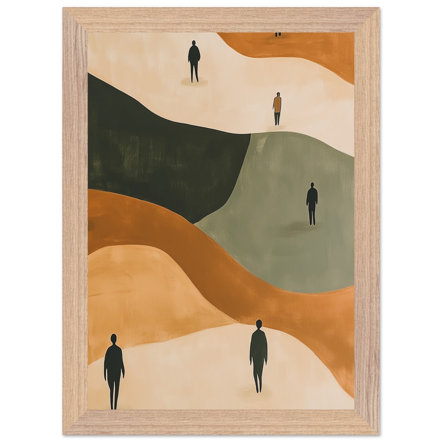 Abstract-inspired illustration poster symbolizing solitude and peace