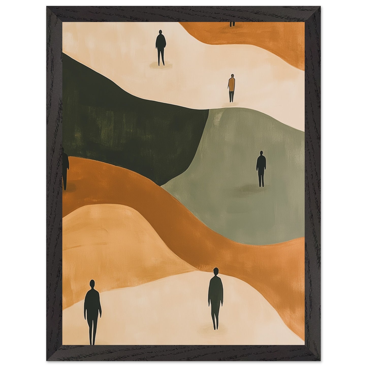 Scandinavian design poster with minimalist figure imagery
