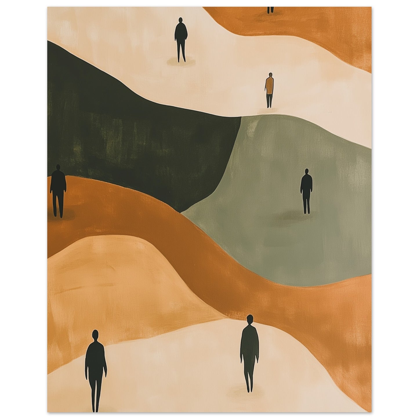 Tranquil abstract minimalist poster for contemplative spaces