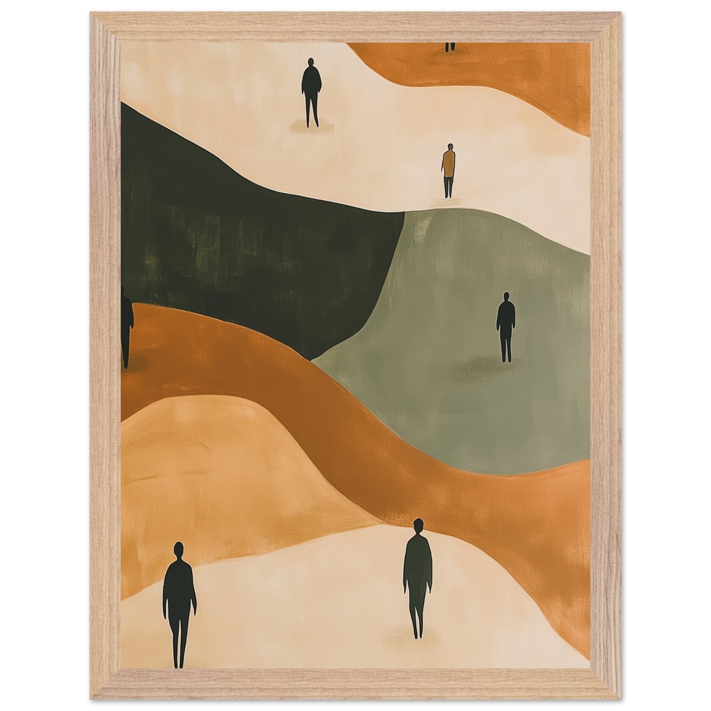 Contemporary art print depicting solitude and introspection