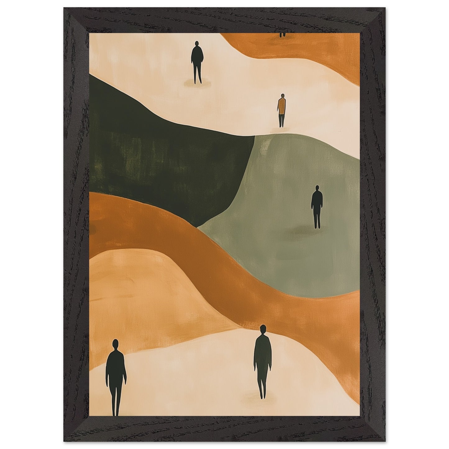 High-resolution print of abstract figure-themed line art