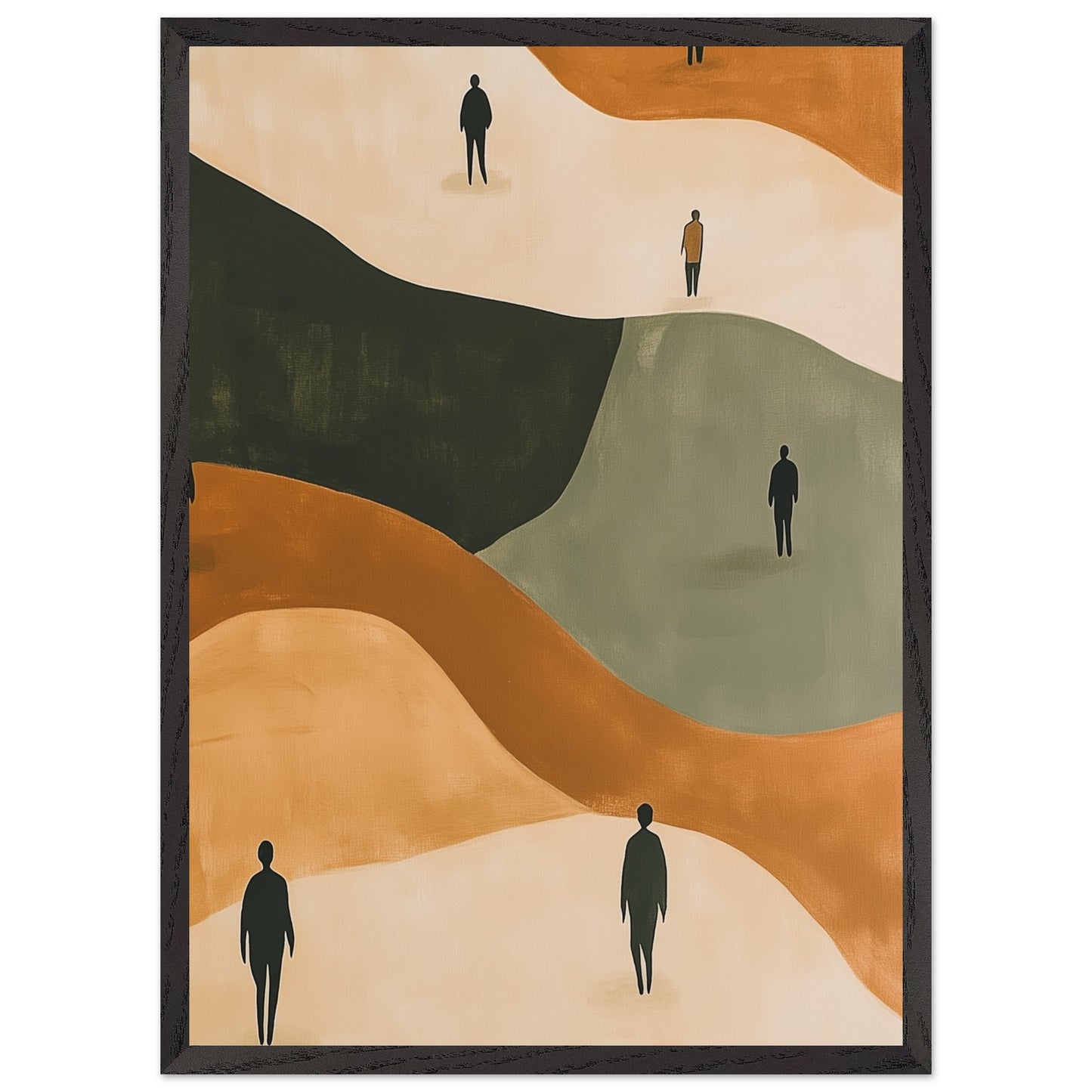 Minimalist wall art featuring abstract figures for office spaces