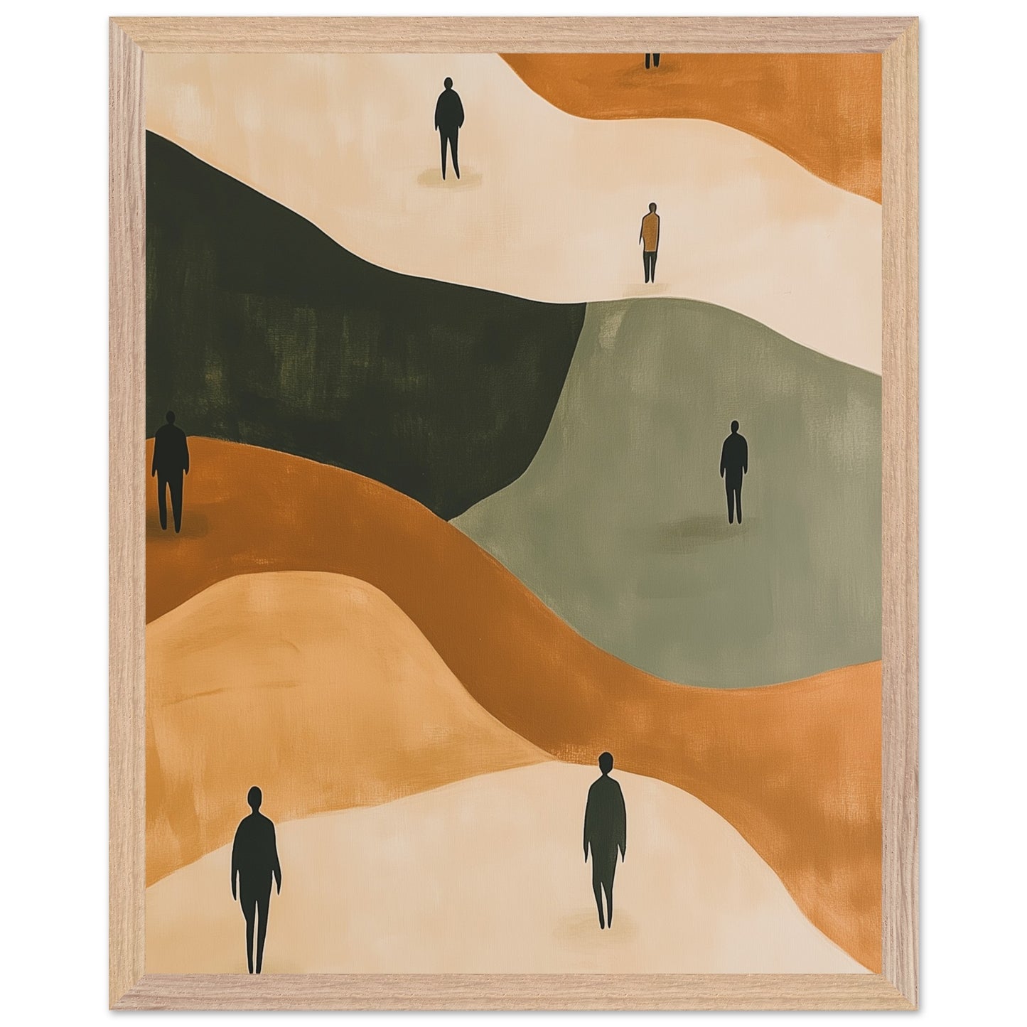 Neutral tones line art print bringing calm to interiors