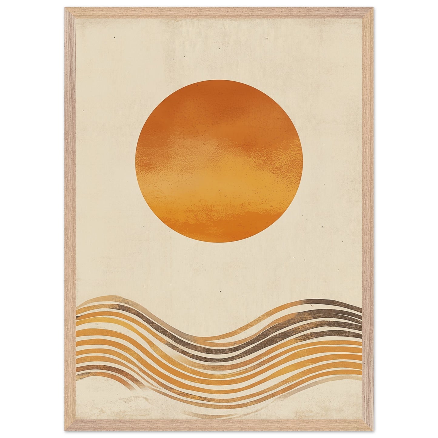 Sun and Waves Art Print enhancing refined interiors