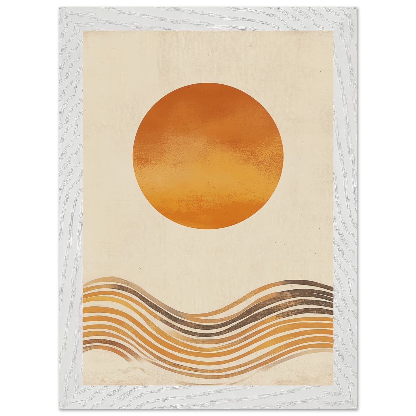 Framed or unframed Sun and Waves Poster for versatile display​