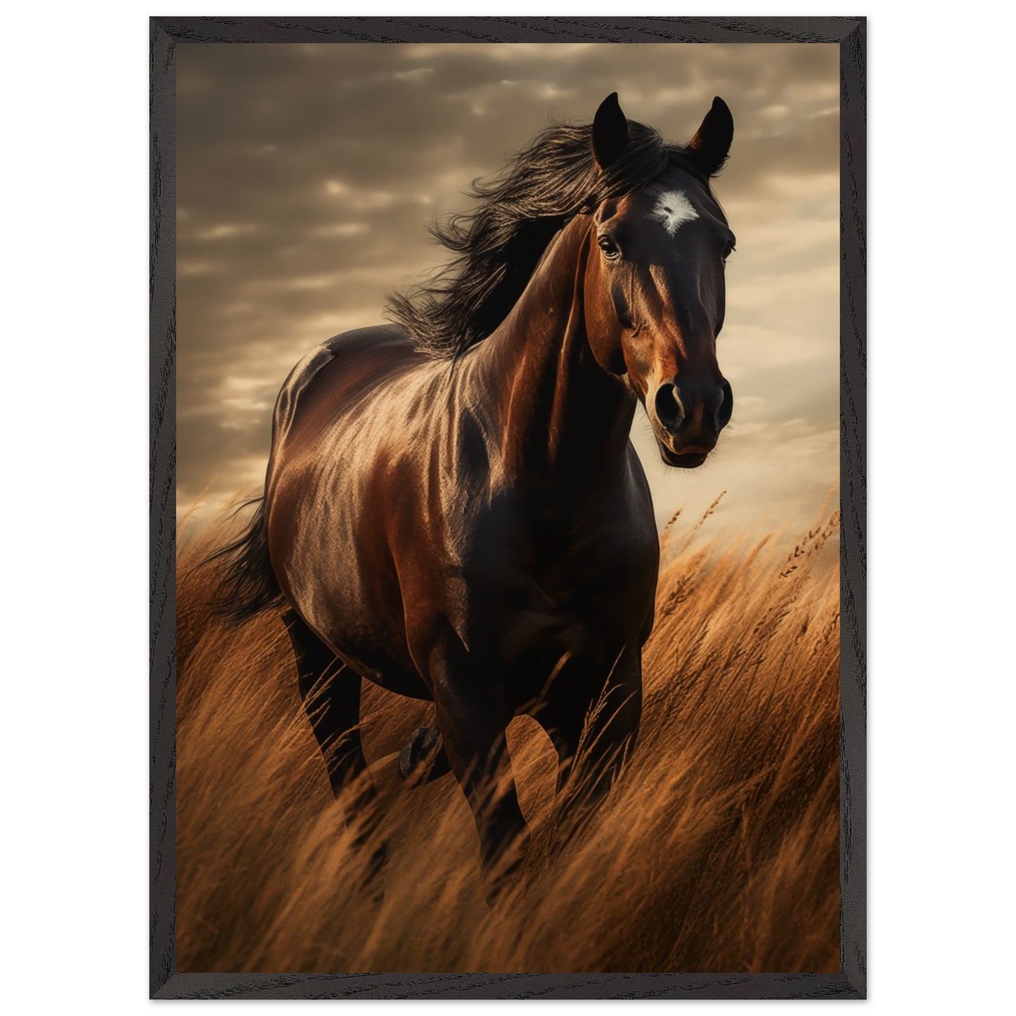 Wild Freedom Galloping Stallion Poster featuring a dynamic stallion in motion
