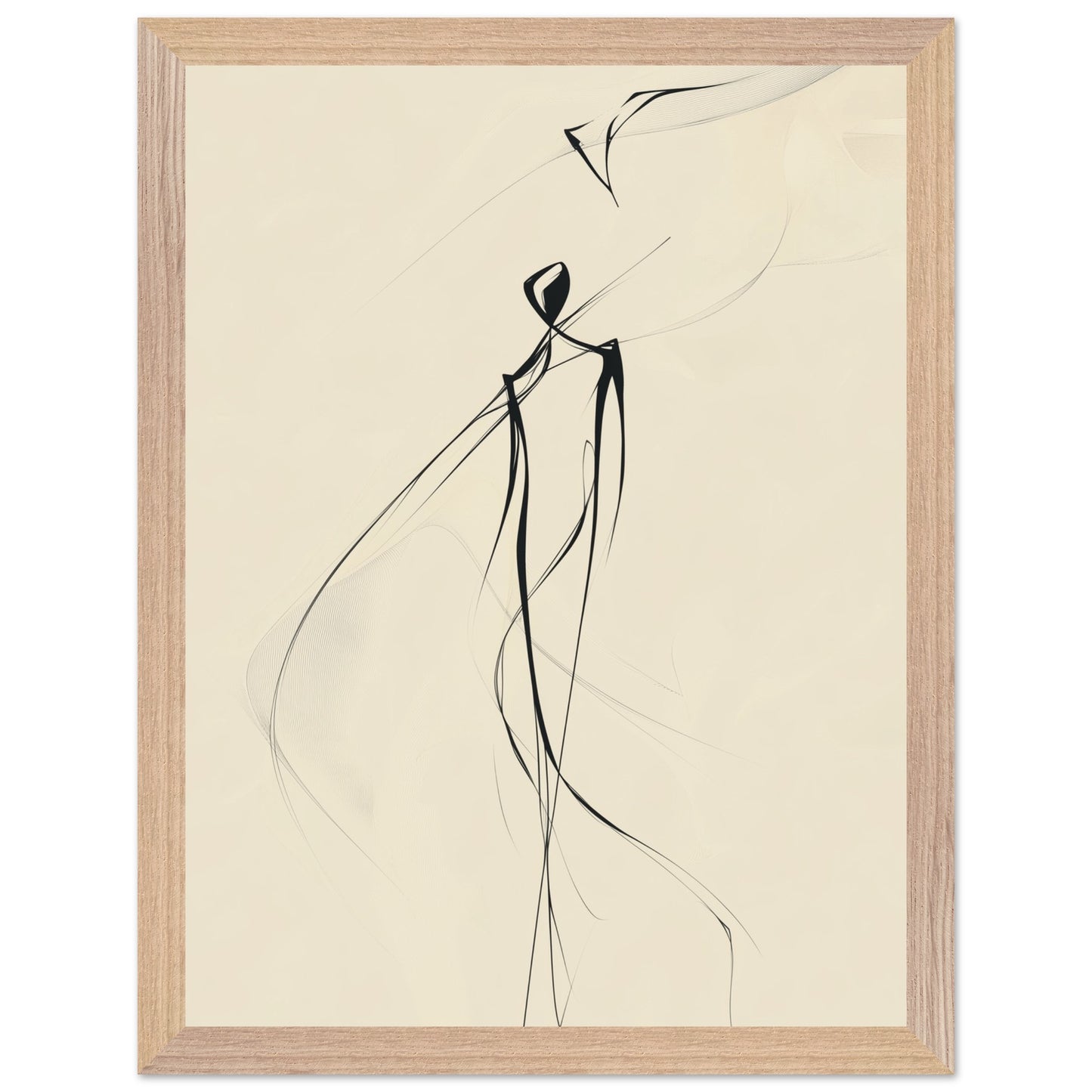 Minimalist design poster with abstract movement imagery