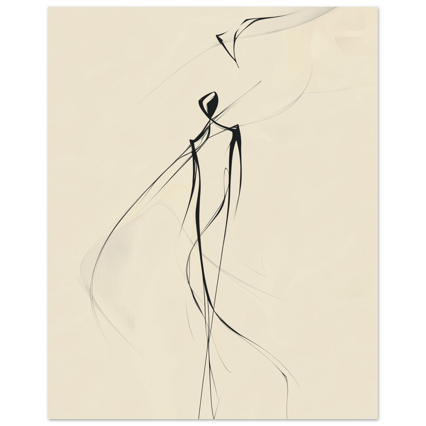 Scandinavian design poster capturing the essence of graceful motion​