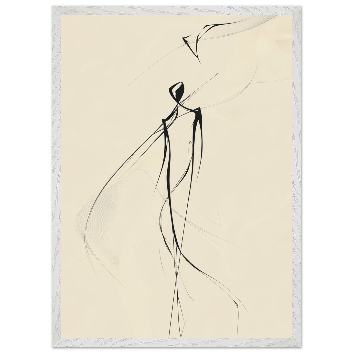 Winds of Freedom Abstract Poster featuring a figure dancing with the wind